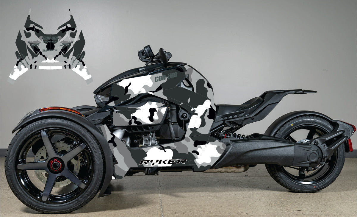 Ryker Graphics 2019 - 2025 Can Am Ryker Graphics Kit Pro Edition D54-1 Camo OAGFX Rac