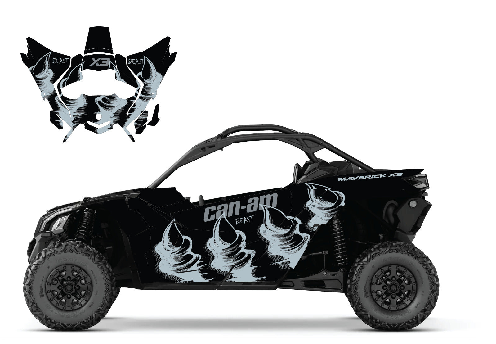 2017-2024 Can Am X3 Maverick Graphics Kit  Pro Edition DB-2 Beast