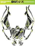 2019-2022 Honda Talon 1000R 1000X 2 Door Graphics Kit - Pro Ed D43-1 Yellow