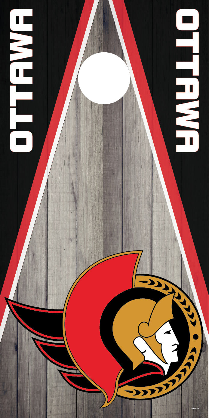 Corn Hole Board Wrap - Ottawa Senators Set Cornhole