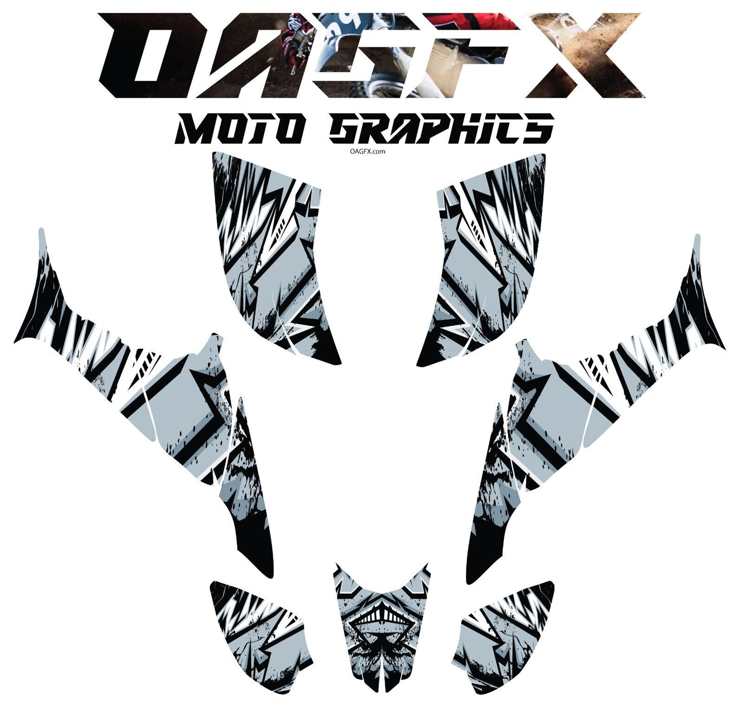 2007-2018 Honda TRX 90 Graphics Kit - Pro Ed D37-4 Grey