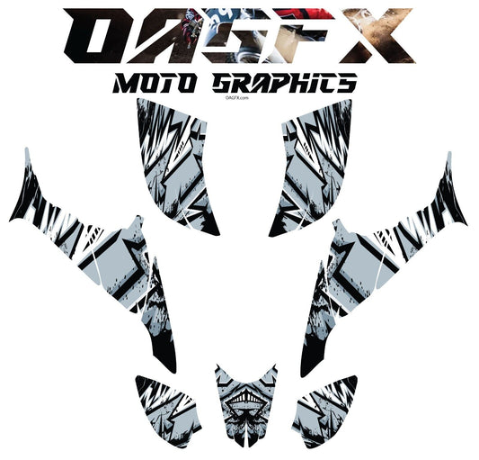 2007-2018 Honda TRX 90 Graphics Kit - Pro Ed D37-4 Grey