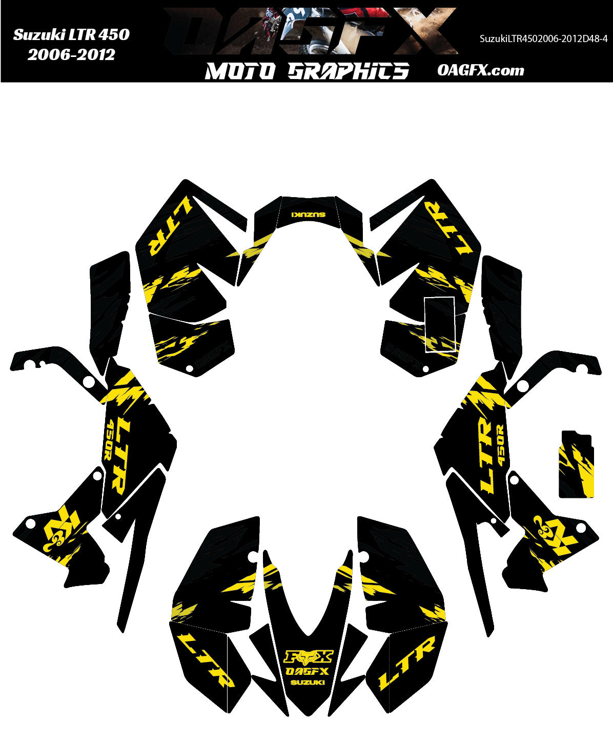 2006 - 2012 Suzuki LTR 450 Graphic Kit Wrap- Pro Ed D48-4 Stealth