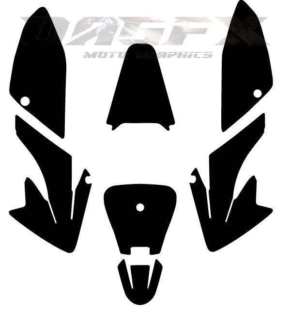 2002-2013 Honda CRF 70 Vector  Design Template With Pre-made design