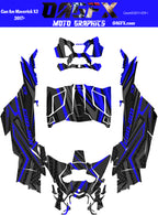 2017 - 2024 Can Am X3 Maverick  Turbo RR DS Graphics Kit  Pro Edition D59-1 Blue