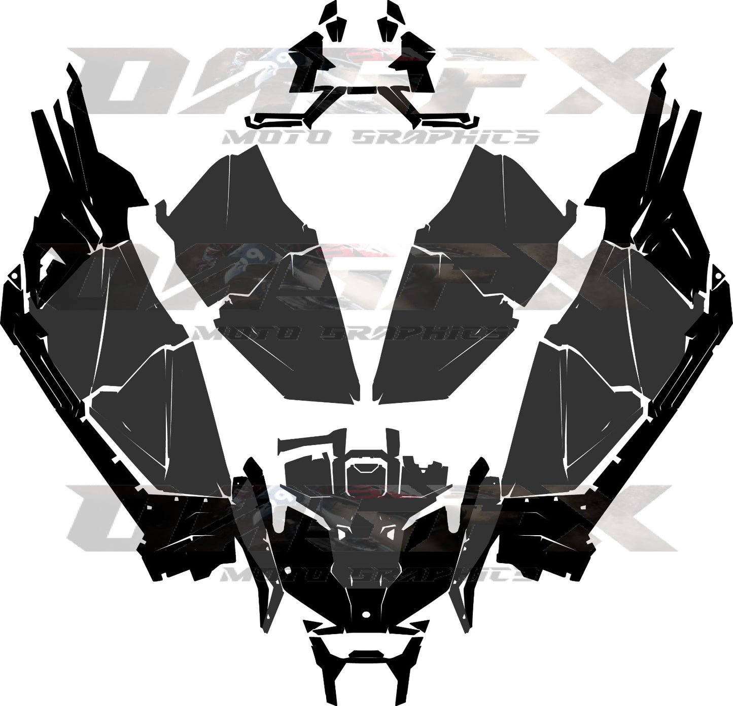 2020-2024 Polaris RZR Pro XP 4 Door Vector  Design Template With Pre-made design