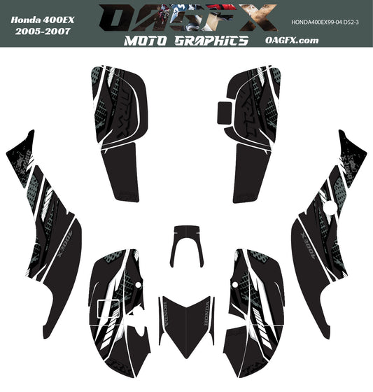 2005-2007 Honda TRX 400EX AI Pre Made Customizable Design Vector D52-4 Stealth