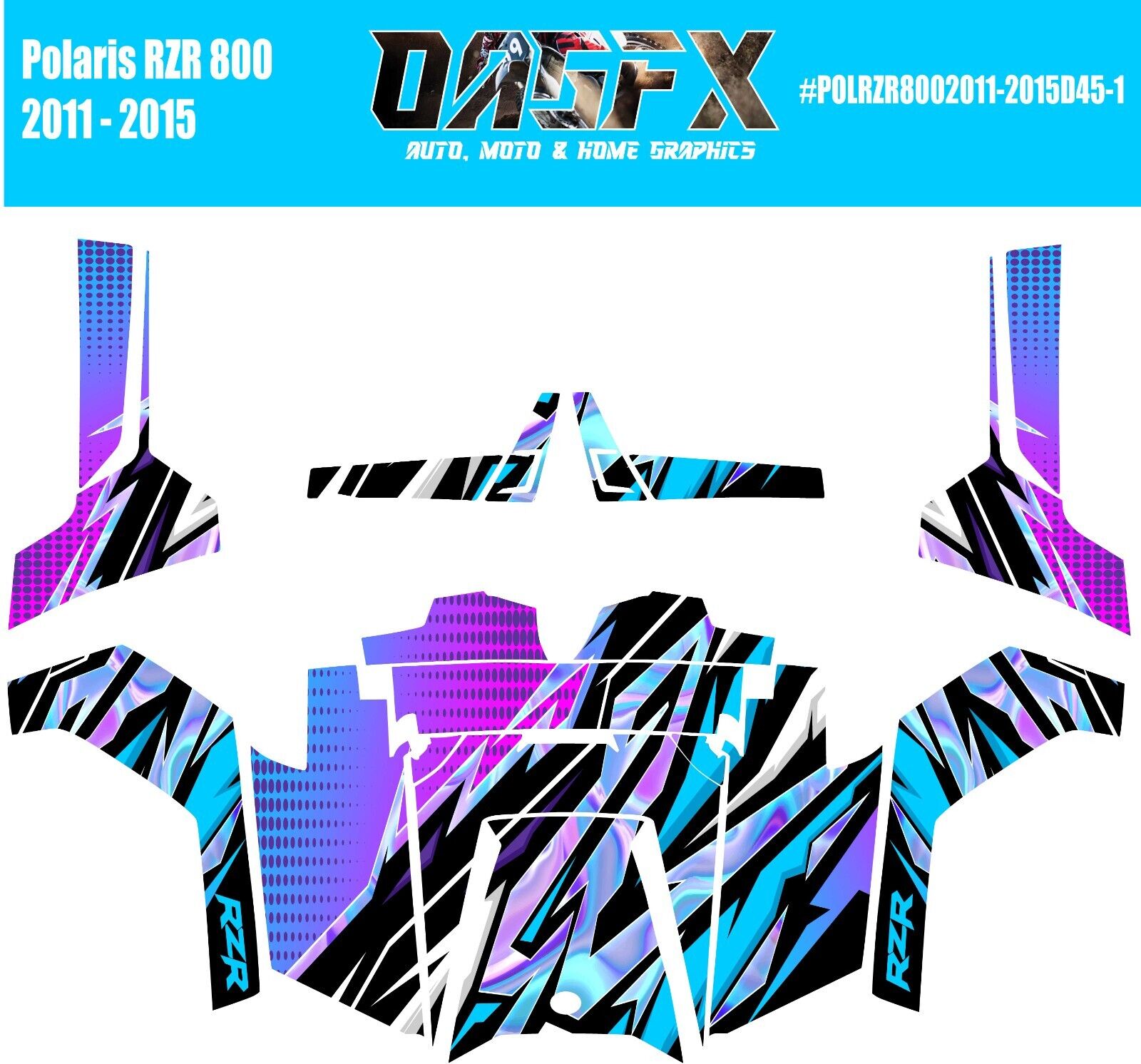 2011 - 2015 Polaris RZR 800 UTV Graphics Kit D45-1 Wild