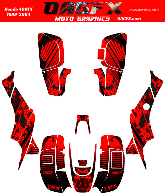 1999-2004 Honda TRX 400 EX Graphics Kit - Pro Ed D79-3