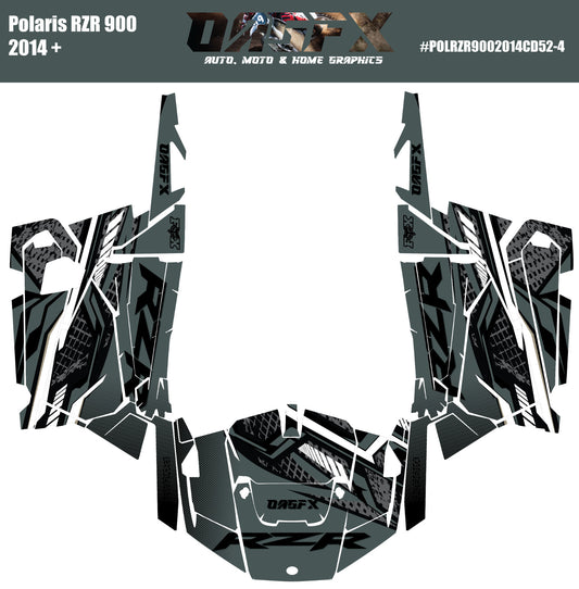 2014 + Polaris RZR 900  OAGFX Graphics Kit D52-4