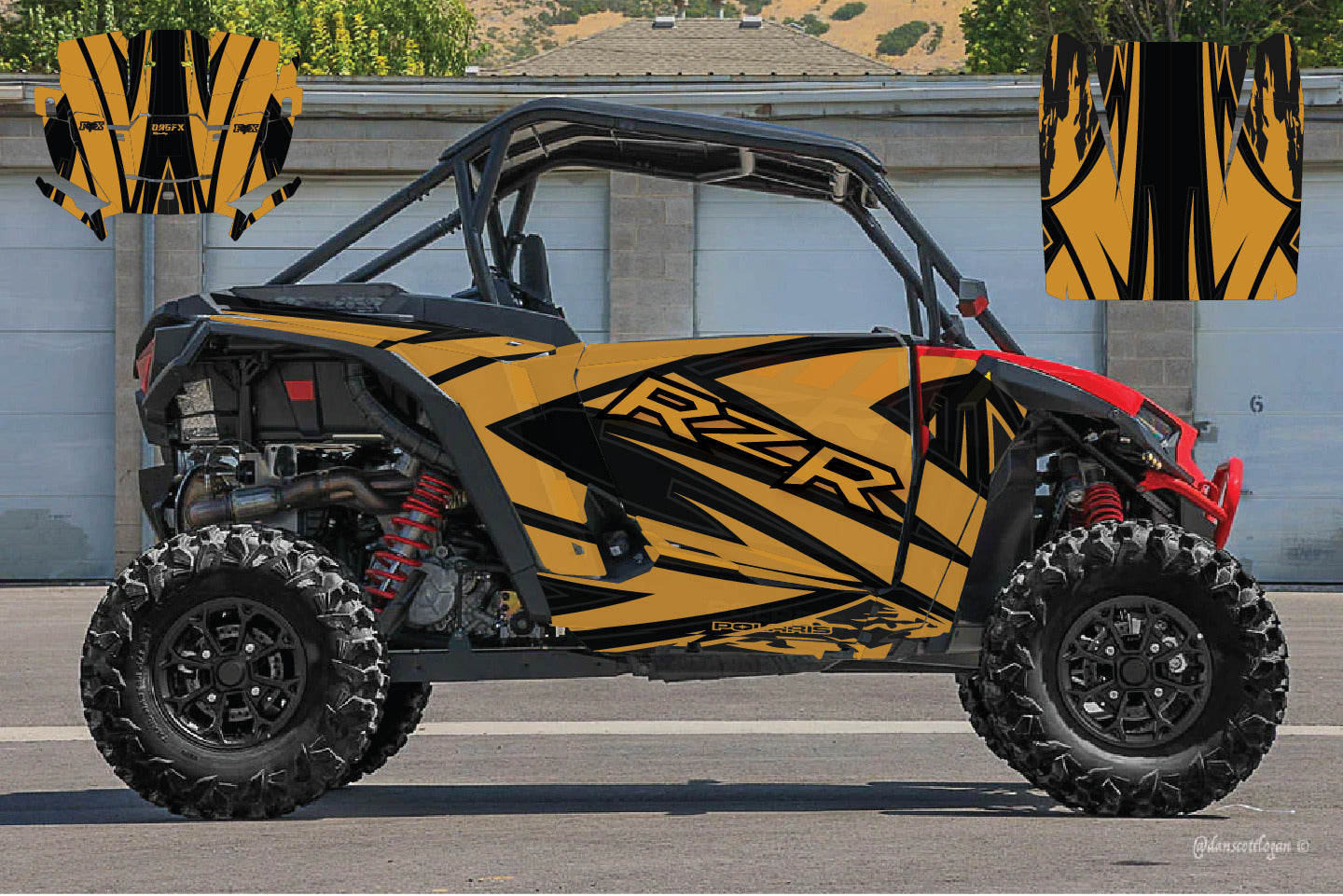 2024-2025 Polaris RZR XP 1000 Graphics Kit D78-2 Orange OAGFX