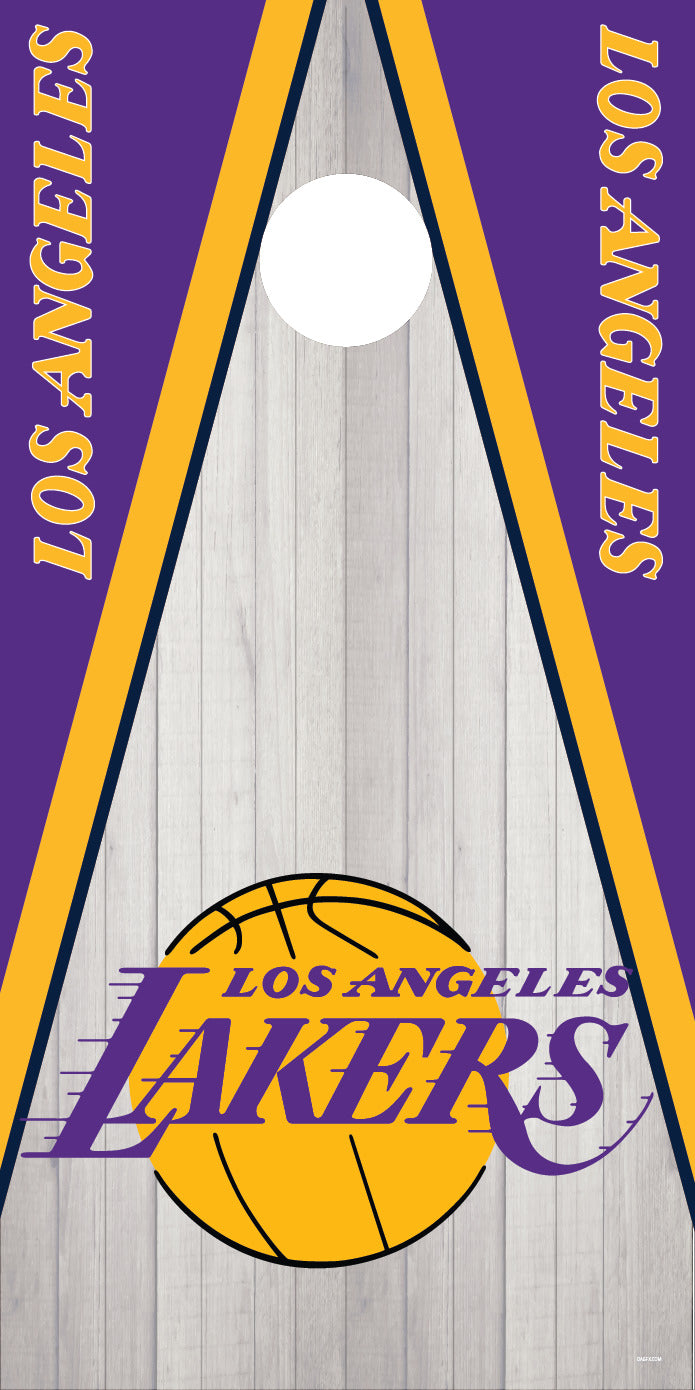 Corn Hole Board Wrap - Los Angeles Lakers Set Cornhole D4