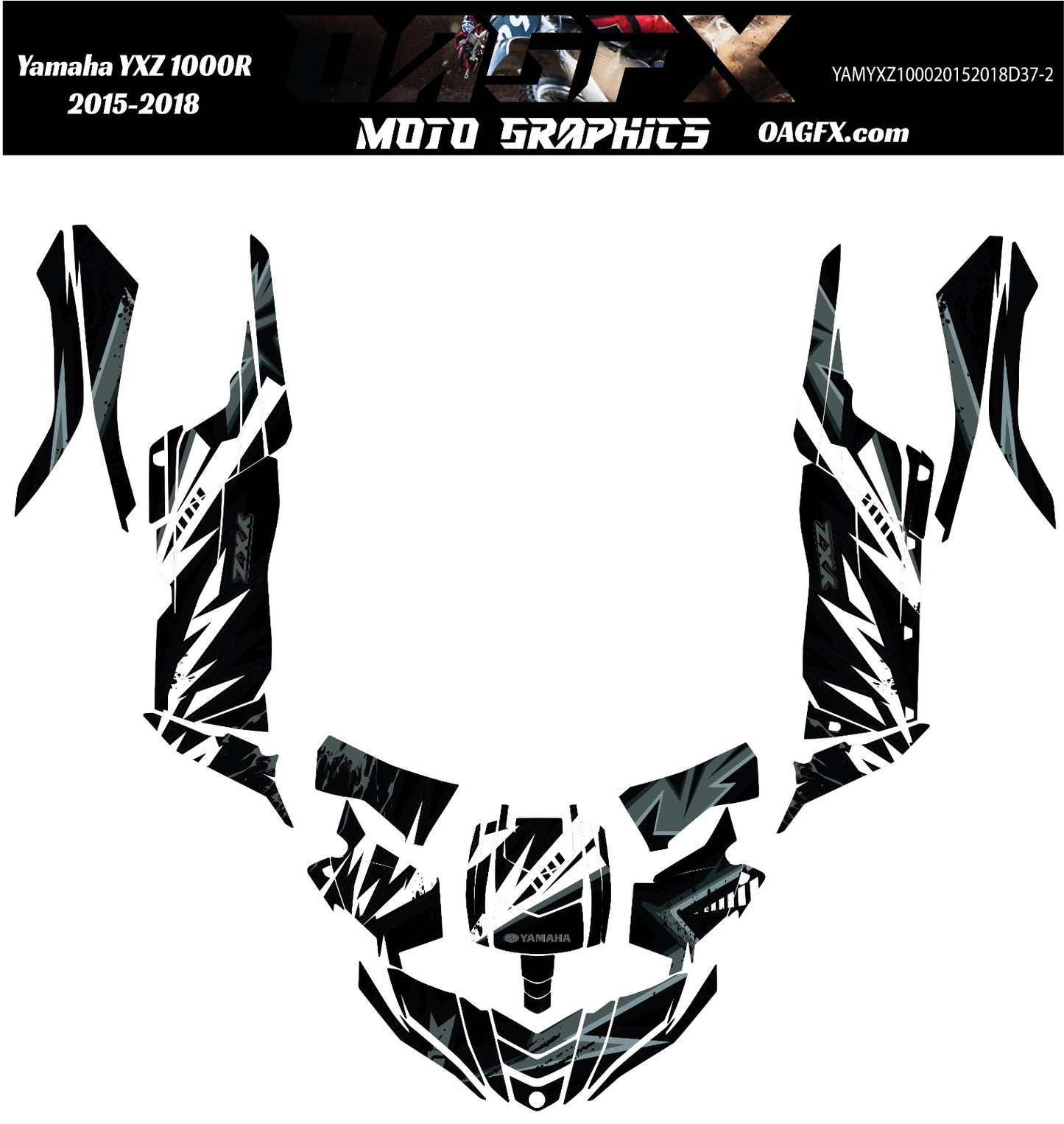 2015 - 2018 OAGFX Yamaha YXZ 1000 Graphics Kit D37-2 Stealth