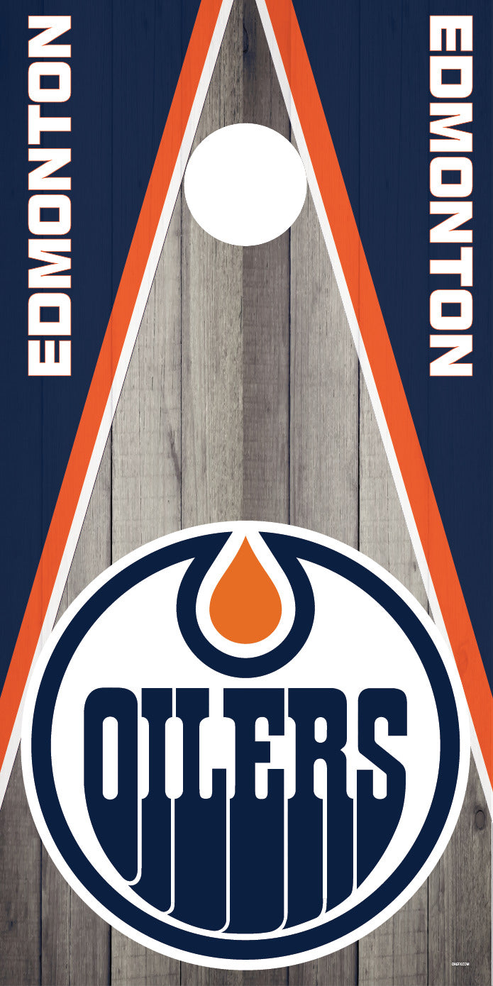 Corn Hole Board Wrap - Edmonton Oilers Set Cornhole D2