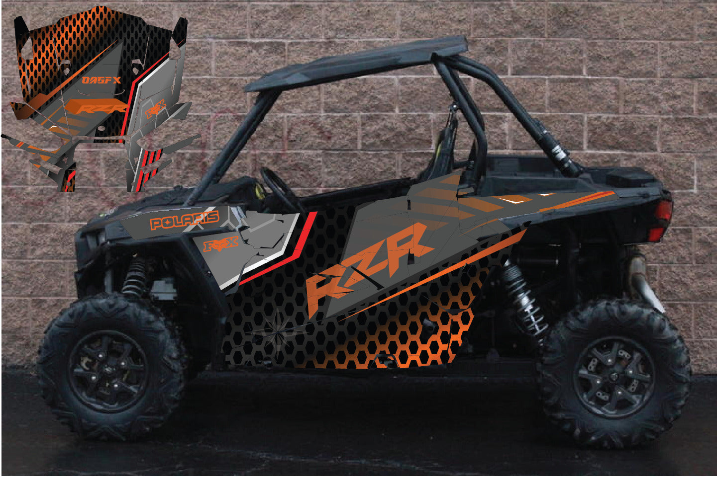 2014 - 2018 Polaris RZR XP 1000 Graphics Kit D46-1 Orange