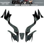 2007 - 2022 Kawasaki KFX 50 90 Graphic Kit -  D69-2 USA Flag Gray