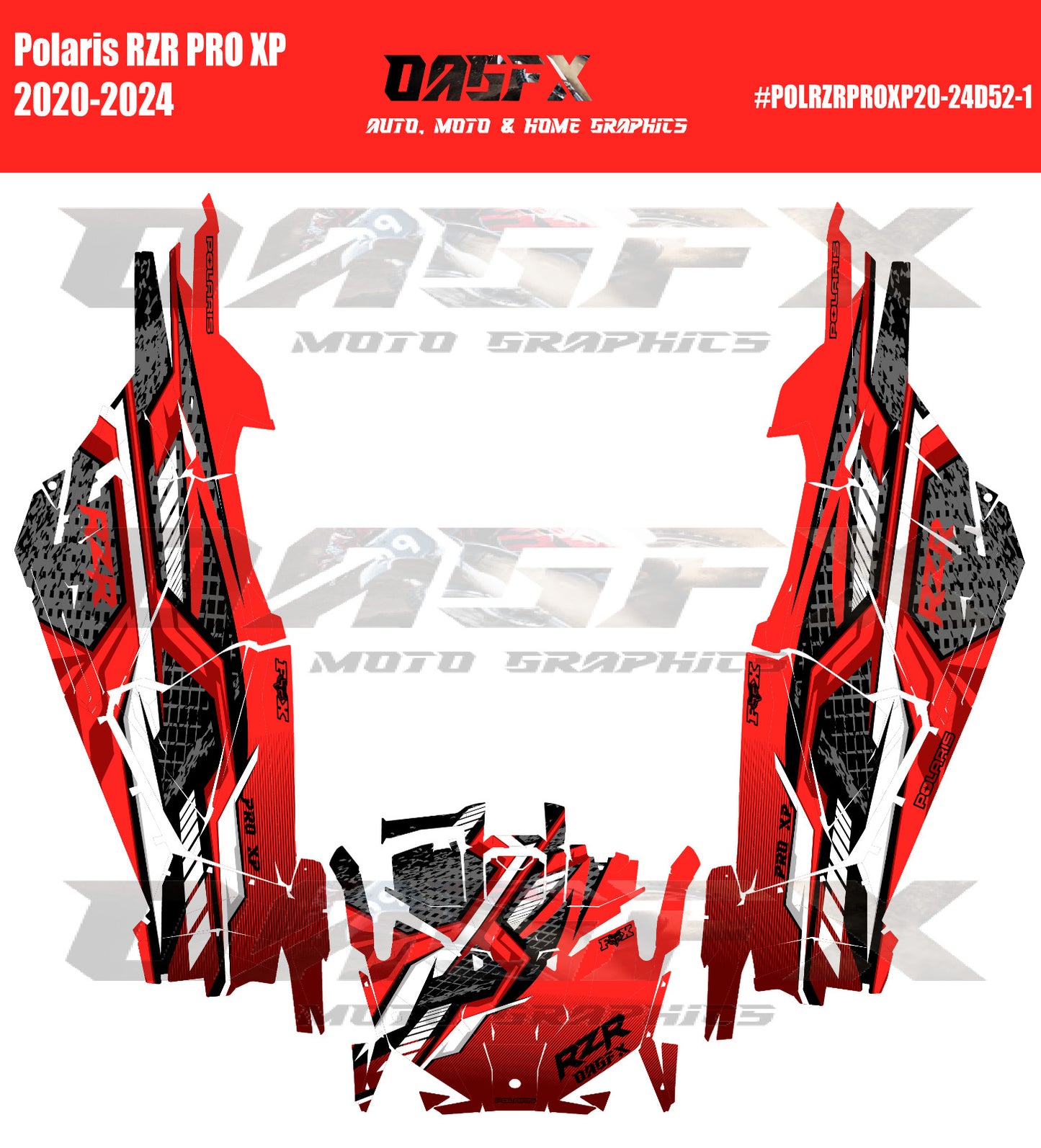 2020-2024 Polaris RZR Pro XP 4 Door Vector  Design Template With Pre-made design