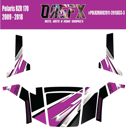 2009 - 2018 Polaris RZR 170 UTV Graphics Kit D33-3 Purple