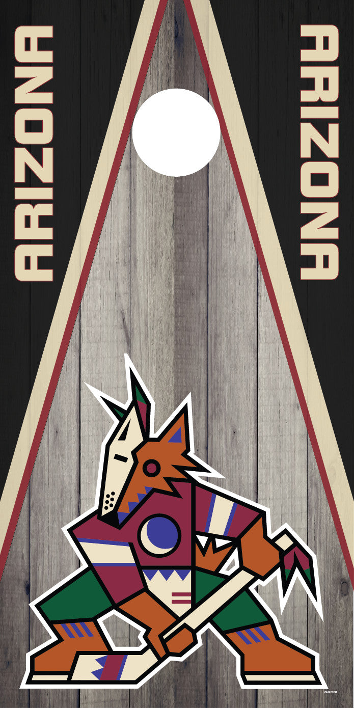 Corn Hole Board Wrap - Arizona Coyotes Set Cornhole D2