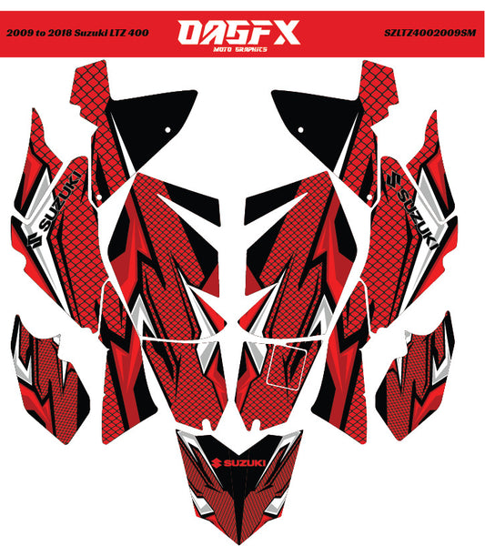 2009 - 2018 Suzuki LTZ 400 Graphic Kit Wrap- Pro Ed D3