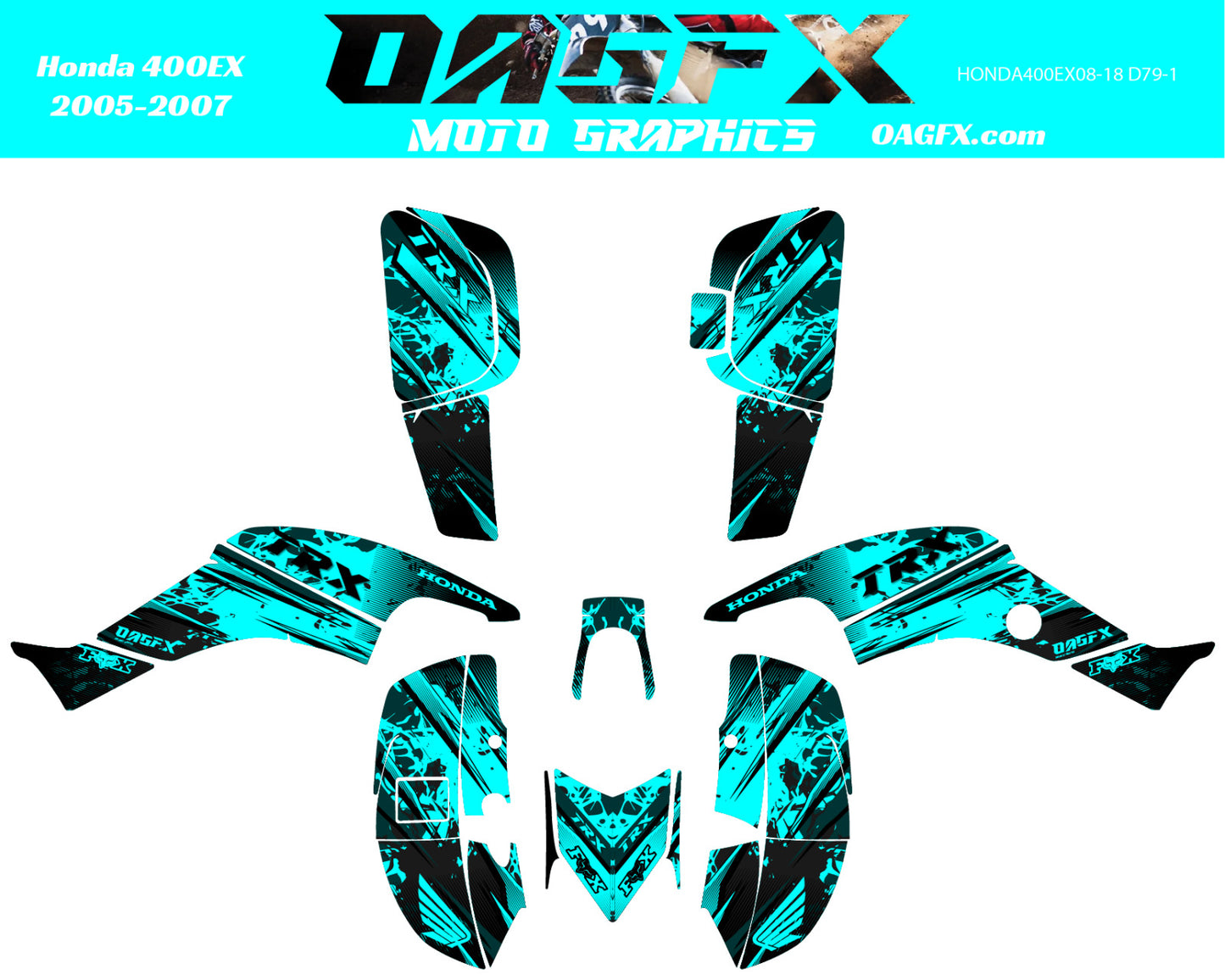 2005-2007 Honda TRX 400 EX Graphics Kit - Pro Ed D79-1