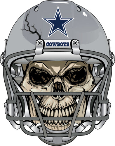 Dallas Cowboys Skull Decal ~ Vinyl Car - Wall, Cornholes Graphics