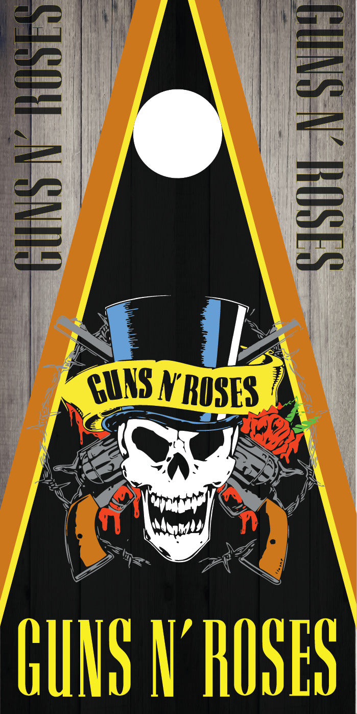 Corn Hole Board Wrap - Guns and Roses D2 Cornhole Skin Guns N Roses