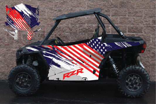 2014 - 2018 Polaris RZR XP 1000 Graphics Kit D38-1 American Flag