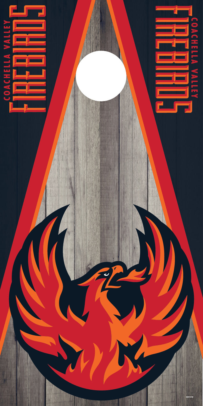 Corn Hole Board Wrap - Coachella Firebirds Cornhole Skin Decal D2