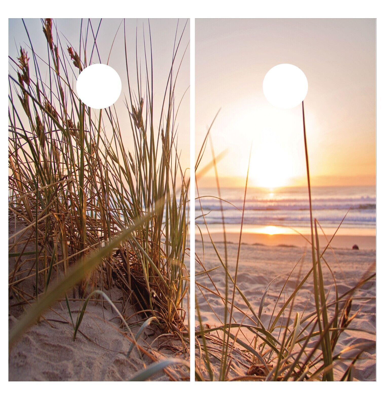 Corn Hole Board Wrap - Split Beach View Set Cornhole