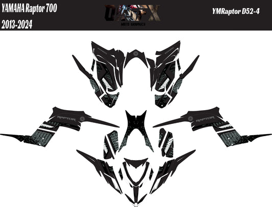 2013 - 2024 Yamaha Raptor 700 Graphics Kit D52-4 Stealth