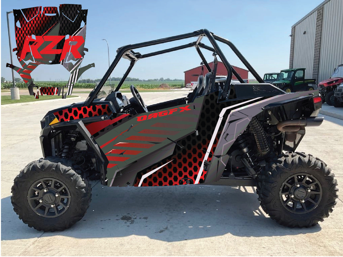 2019 - 2023 Polaris RZR XP 1000 Graphics Kit D46-2 Red OAGFX