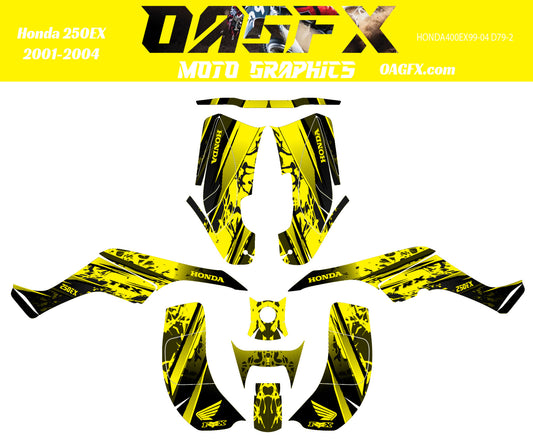 2001 - 2004 Honda TRX 250 EX Graphics Kit - Pro Ed D79-2