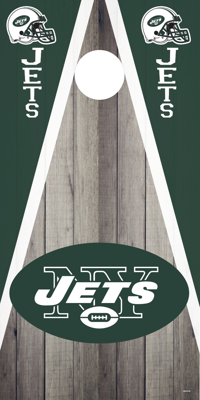 Corn Hole Board Wrap - New York Jets D2 Set Cornhole