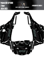 2019 - 2023 Polaris RZR XP 1000 Graphics Kit D69-5 USA Stealth Black