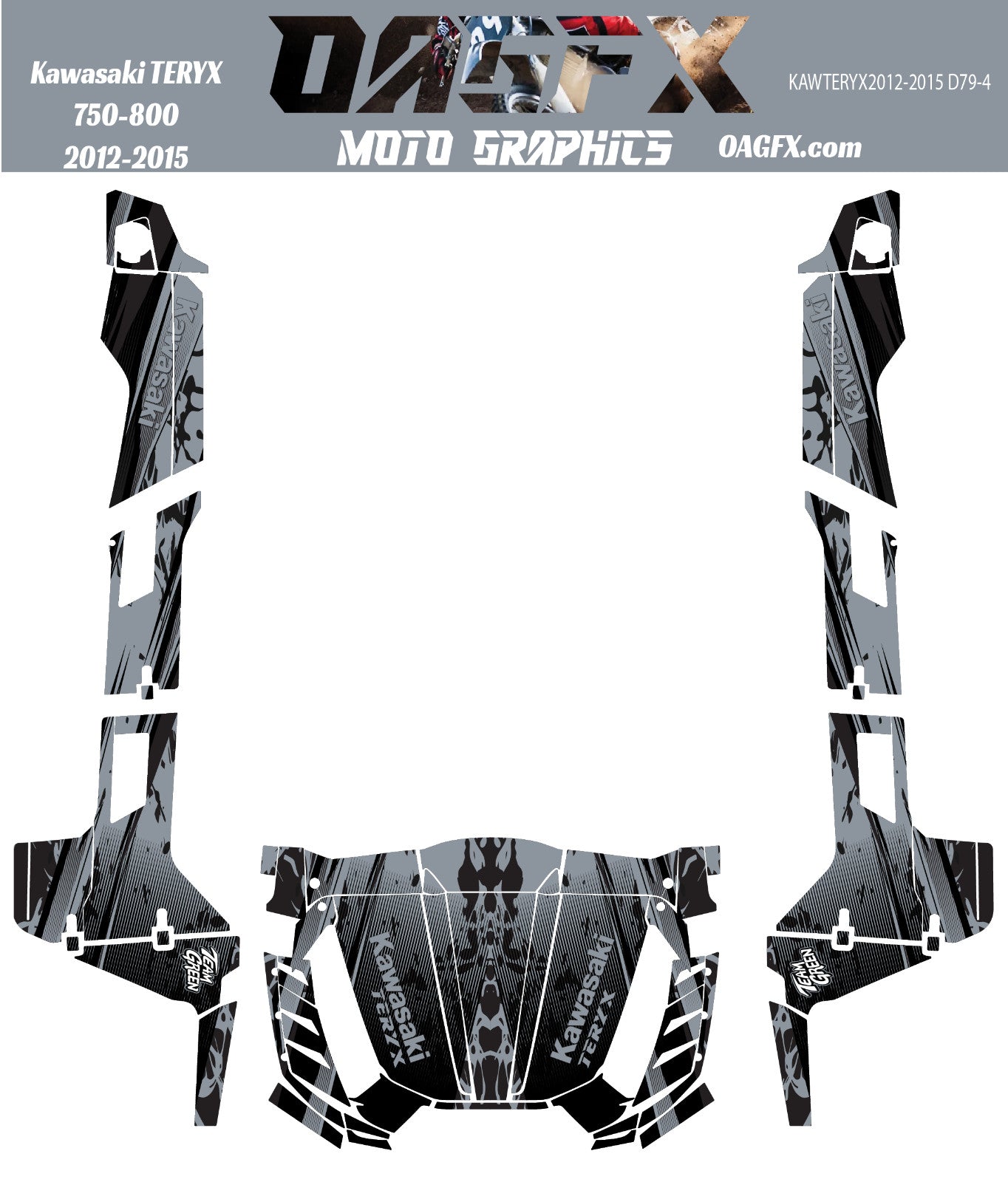 2012 -2015 Kawasaki Teryx 4 750 800 Graphic Kit Pro Edition D79-4