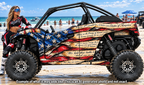 2019 - 2023 Kawasaki Teryx KRX 1000 USA Flag Graphic Kit Demon USA Patriot