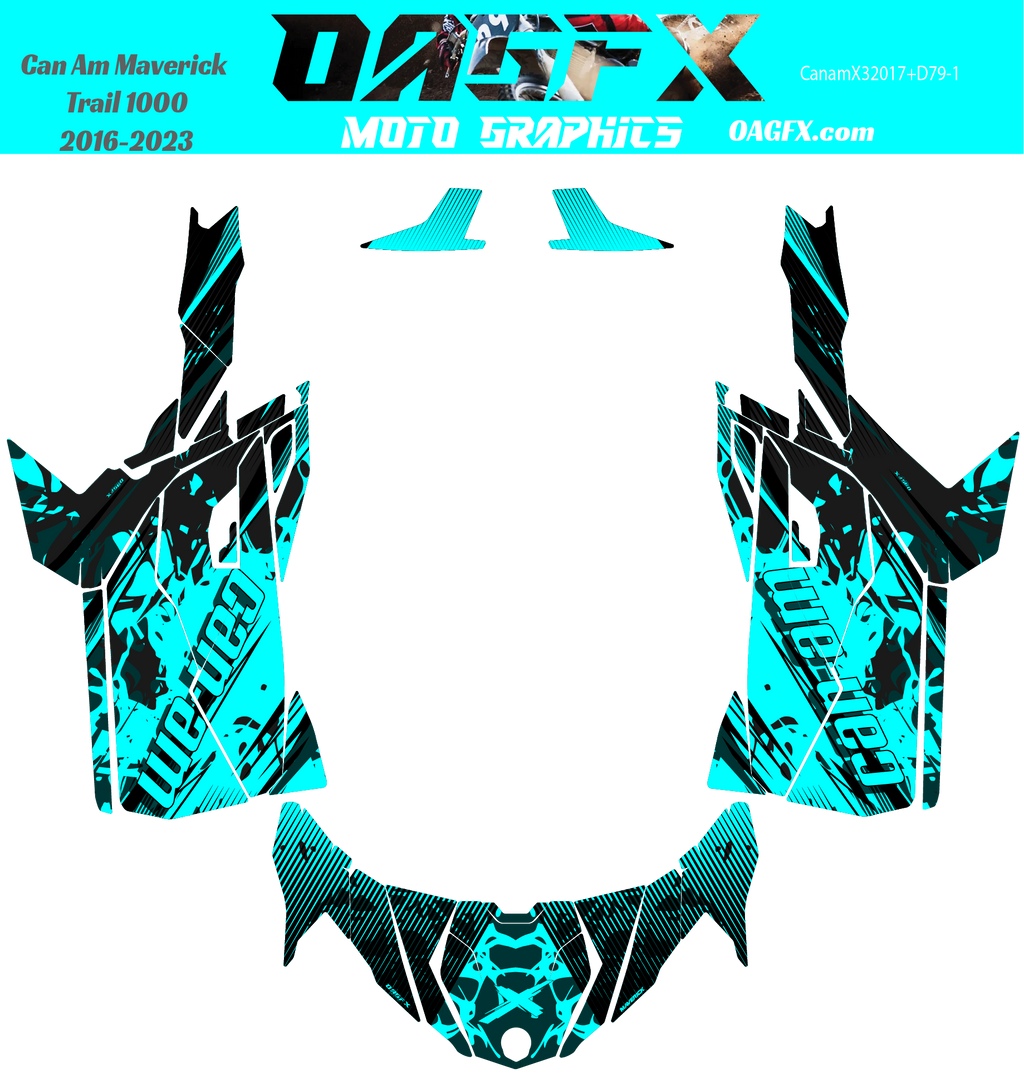 2016-2023 Can Am Maverick Trail 1000 Graphics Kit   D79-1 OAGFX Racing