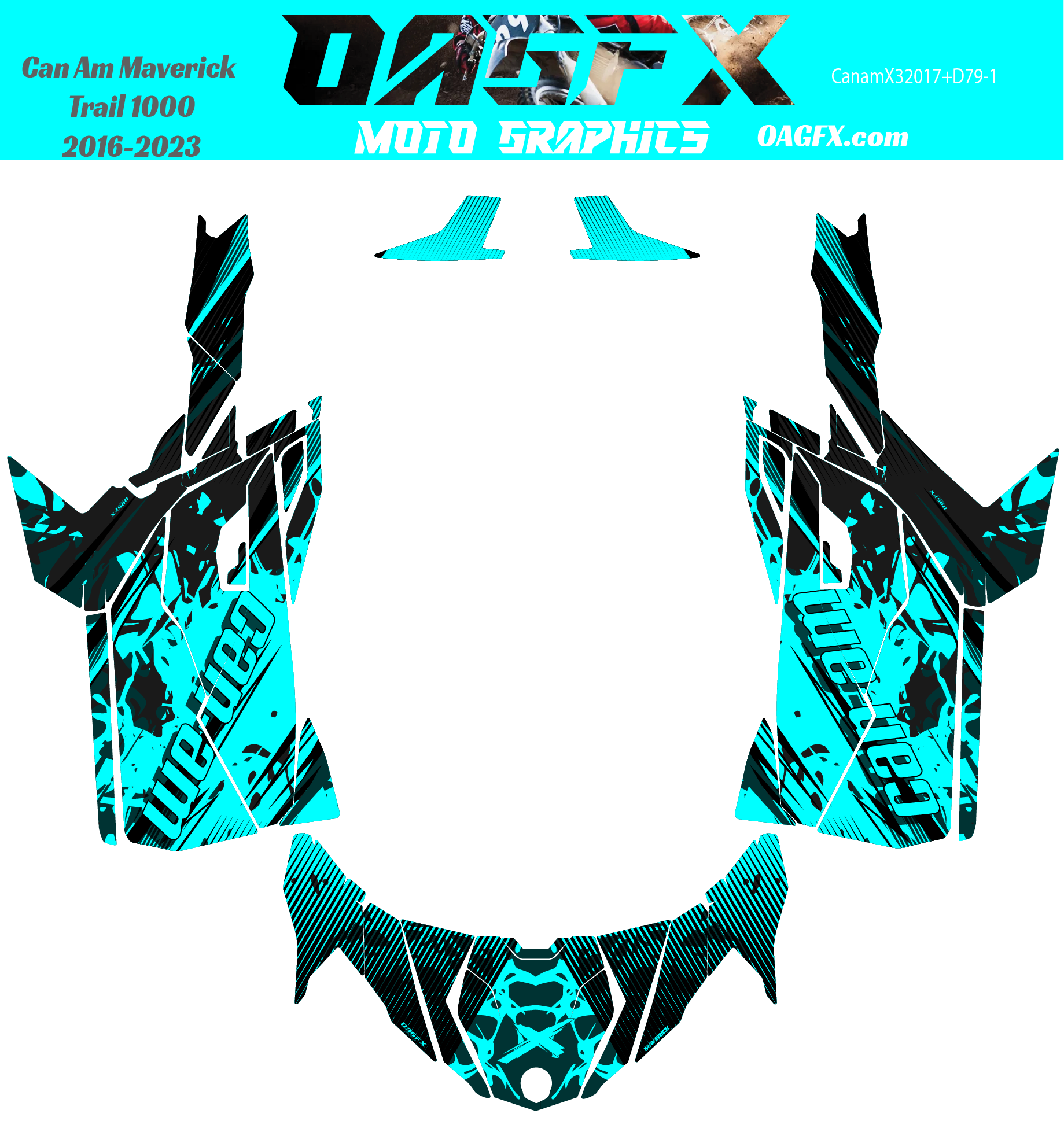 2016-2023 Can Am Maverick Trail 1000 Graphics Kit   D79-1 OAGFX Racing