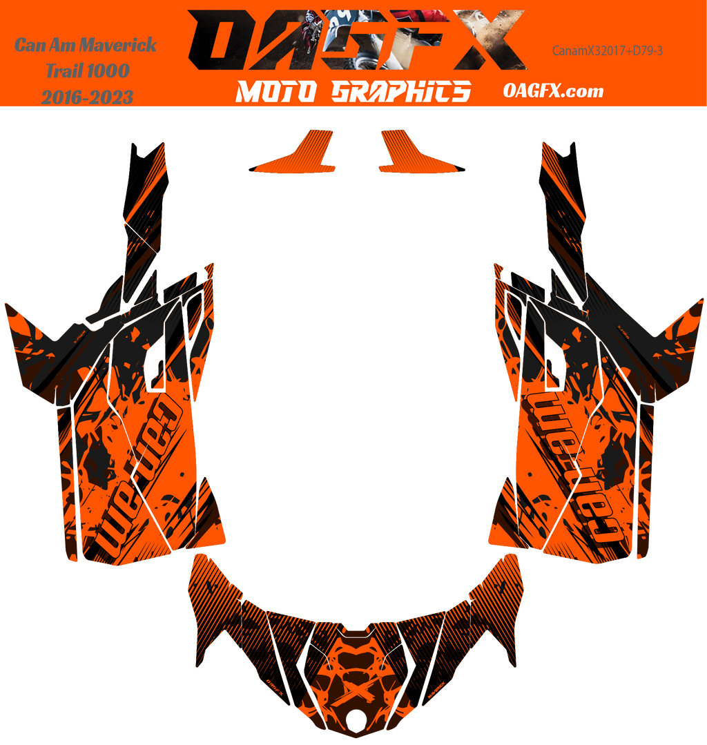 2016-2023 Can Am Maverick Trail 1000 Graphics Kit   D79-3 OAGFX Racing