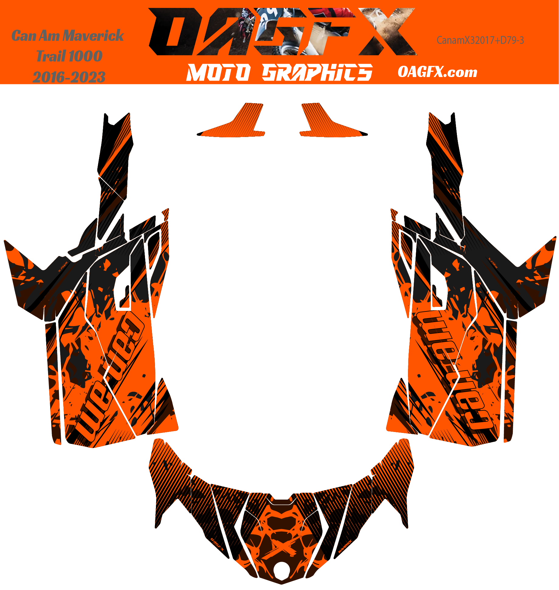 2016-2023 Can Am Maverick Trail 1000 Graphics Kit   D79-3 OAGFX Racing