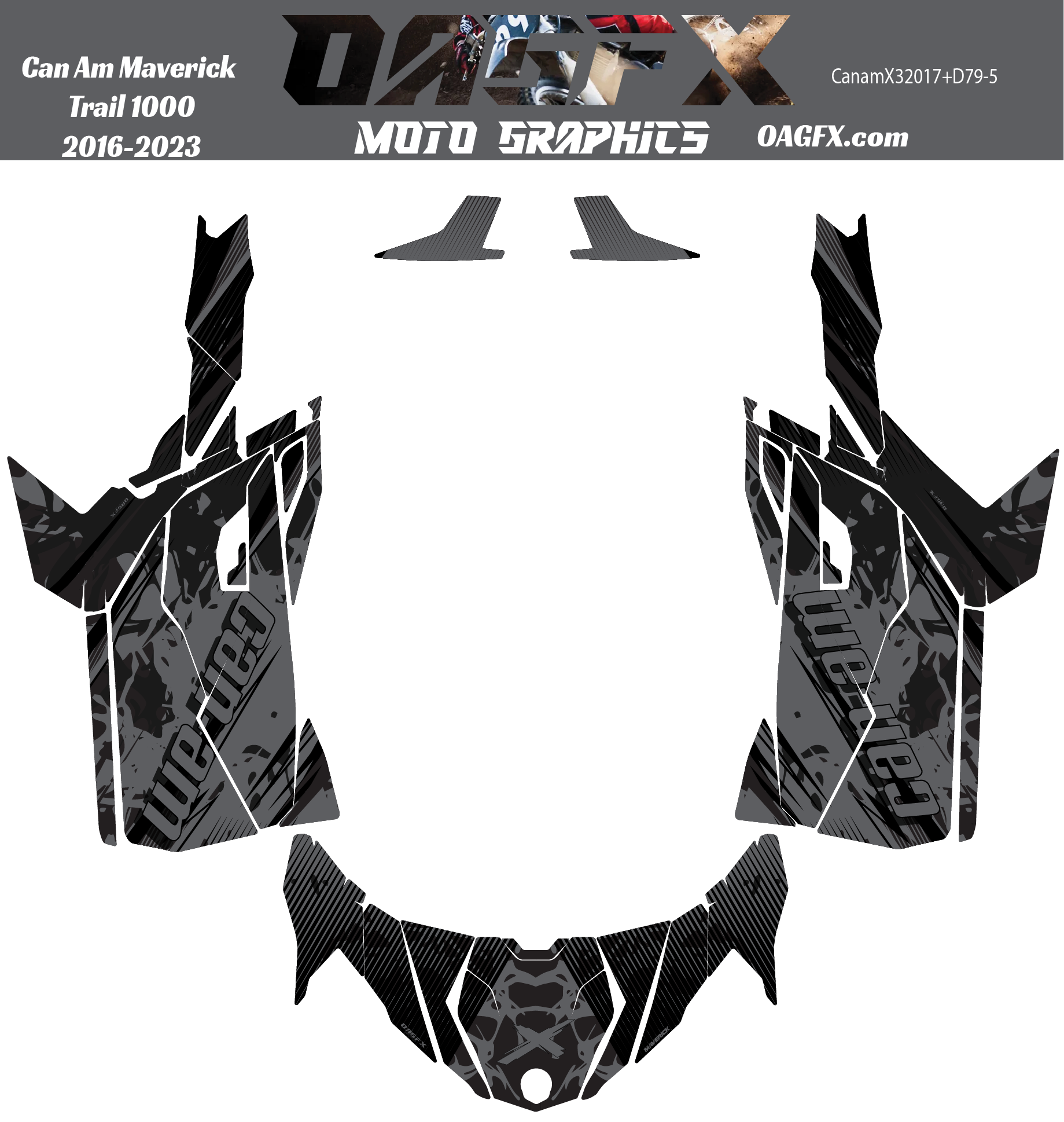 2016-2023 Can Am Maverick Trail 1000 Graphics Kit   D79-5 OAGFX Racing