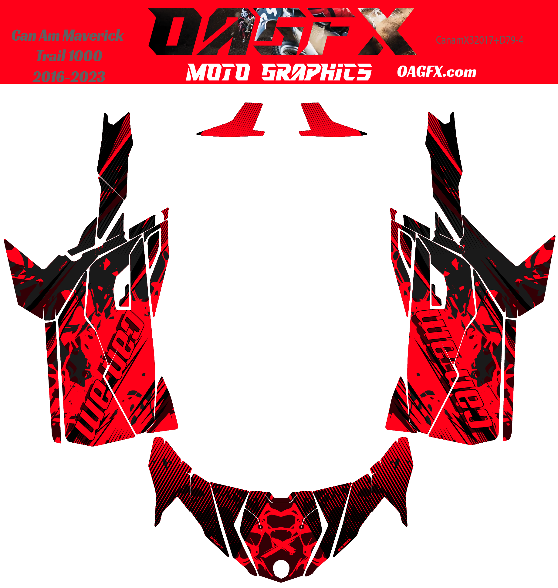 2016-2023 Can Am Maverick Trail 1000 Graphics Kit   D79-4 OAGFX Racing