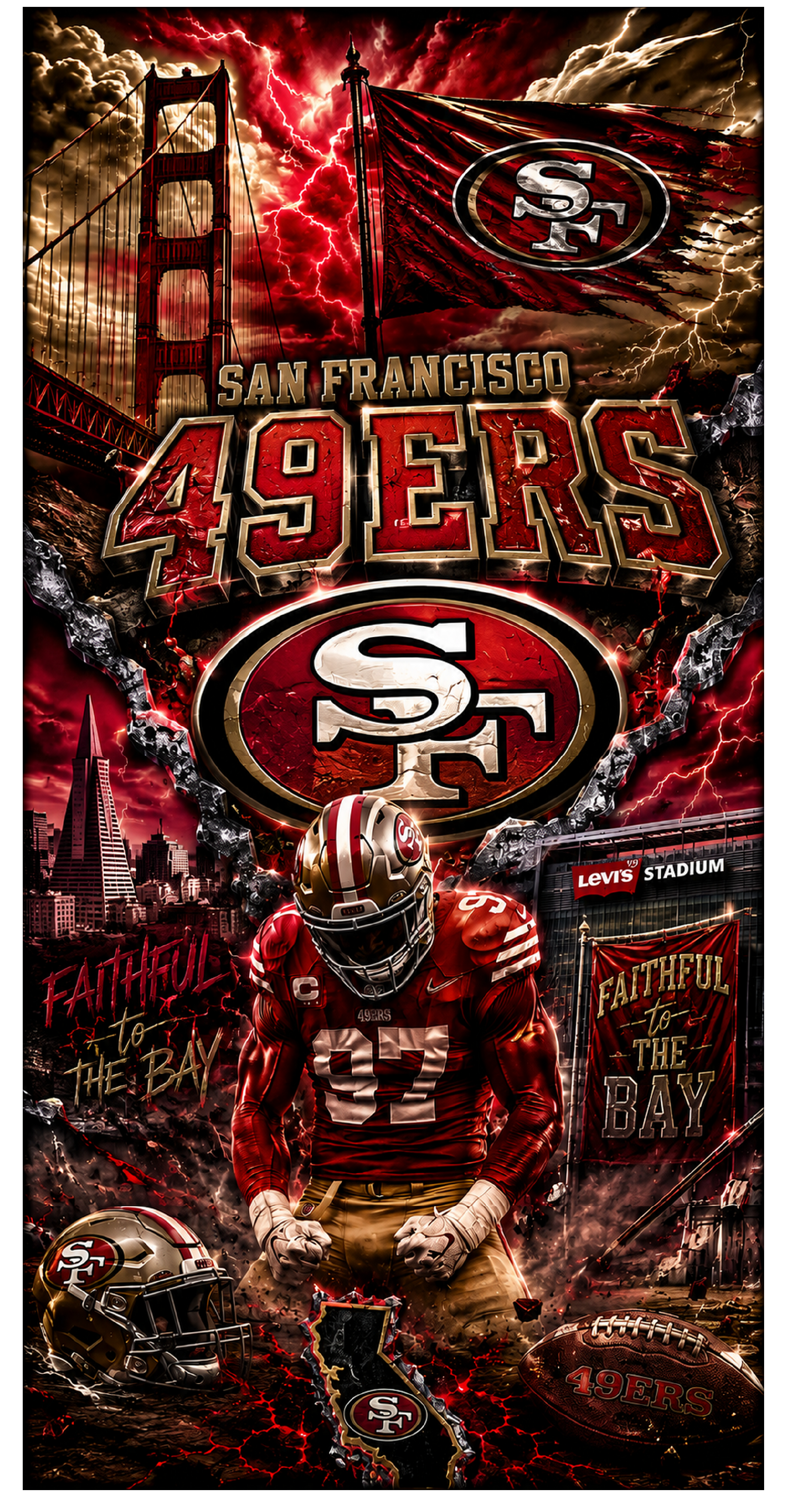 Corn Hole Board Wrap Skin - San Francisco 49ers Niners Cornhole