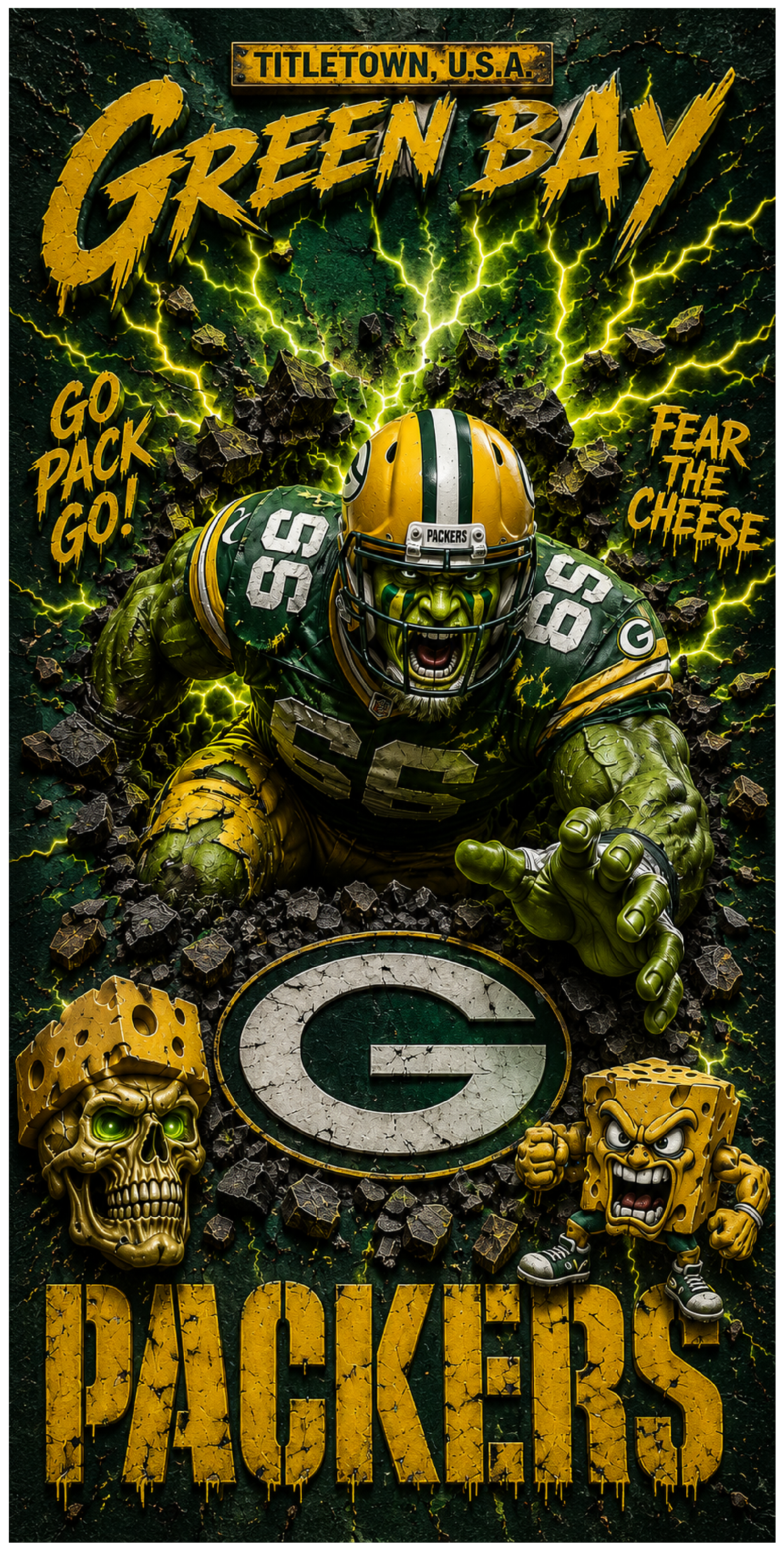 Corn Hole Board Wrap - Green Bay Packers Cornhole