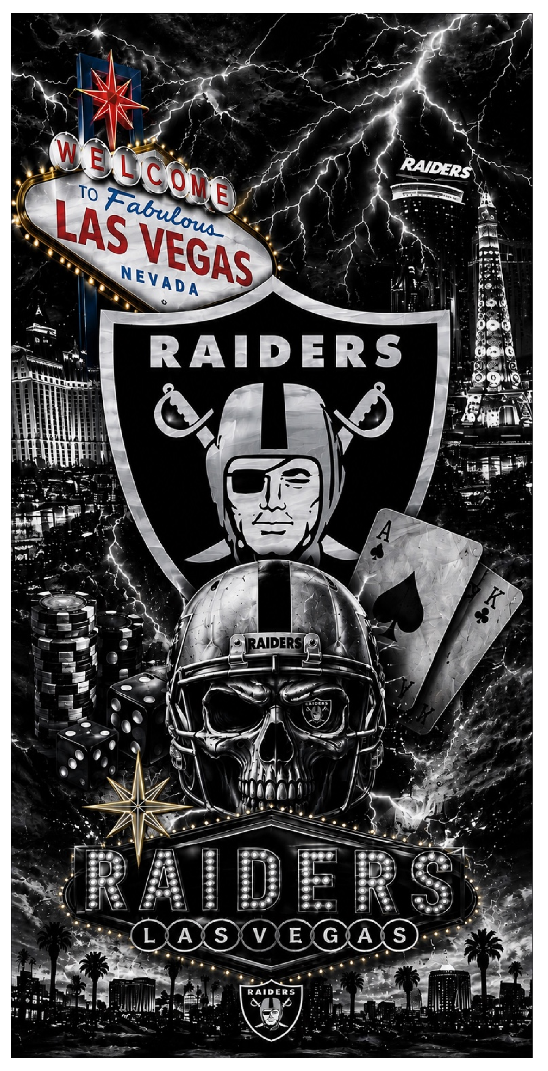 Las Vegas Raiders Cornhole Board Skins (Pair)