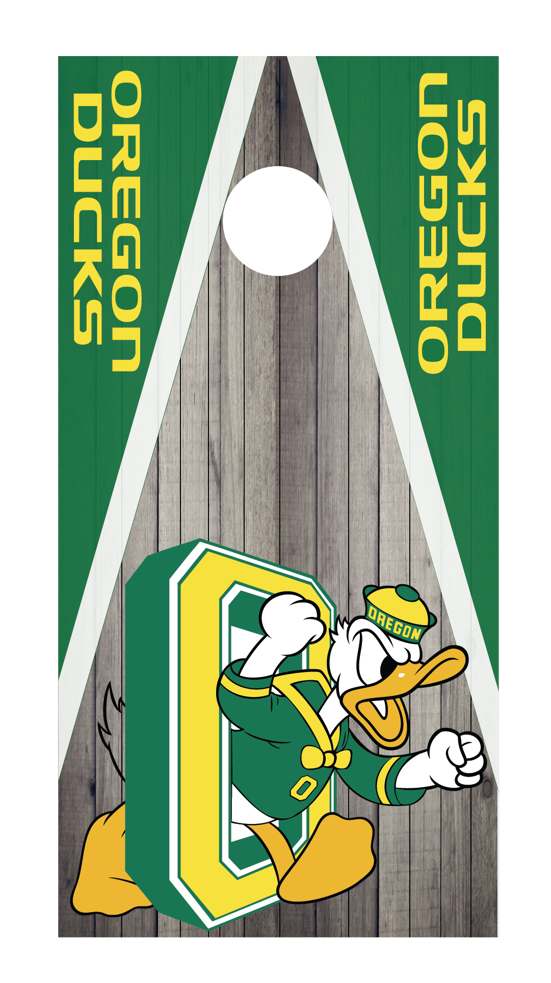 OU Ducks Cornhole Board Skins (Pair)