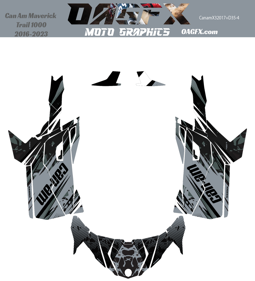 2016-2023 Can Am Maverick Trail 1000 Graphics Kit D35-4