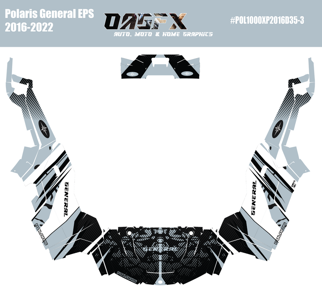 2016-2022 Polaris General EPS 1000 Graphics Kit D35-3