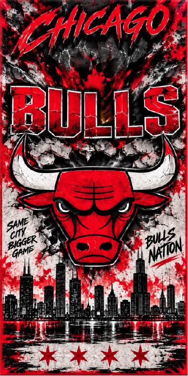 Chicago Bulls Cornhole Board Skins (Pair)